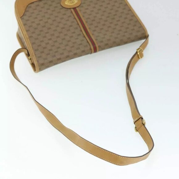 GUCCI Micro GG Canvas Web Sherry Line Shoulder Bag Beige Auth - Picture 11 of 15